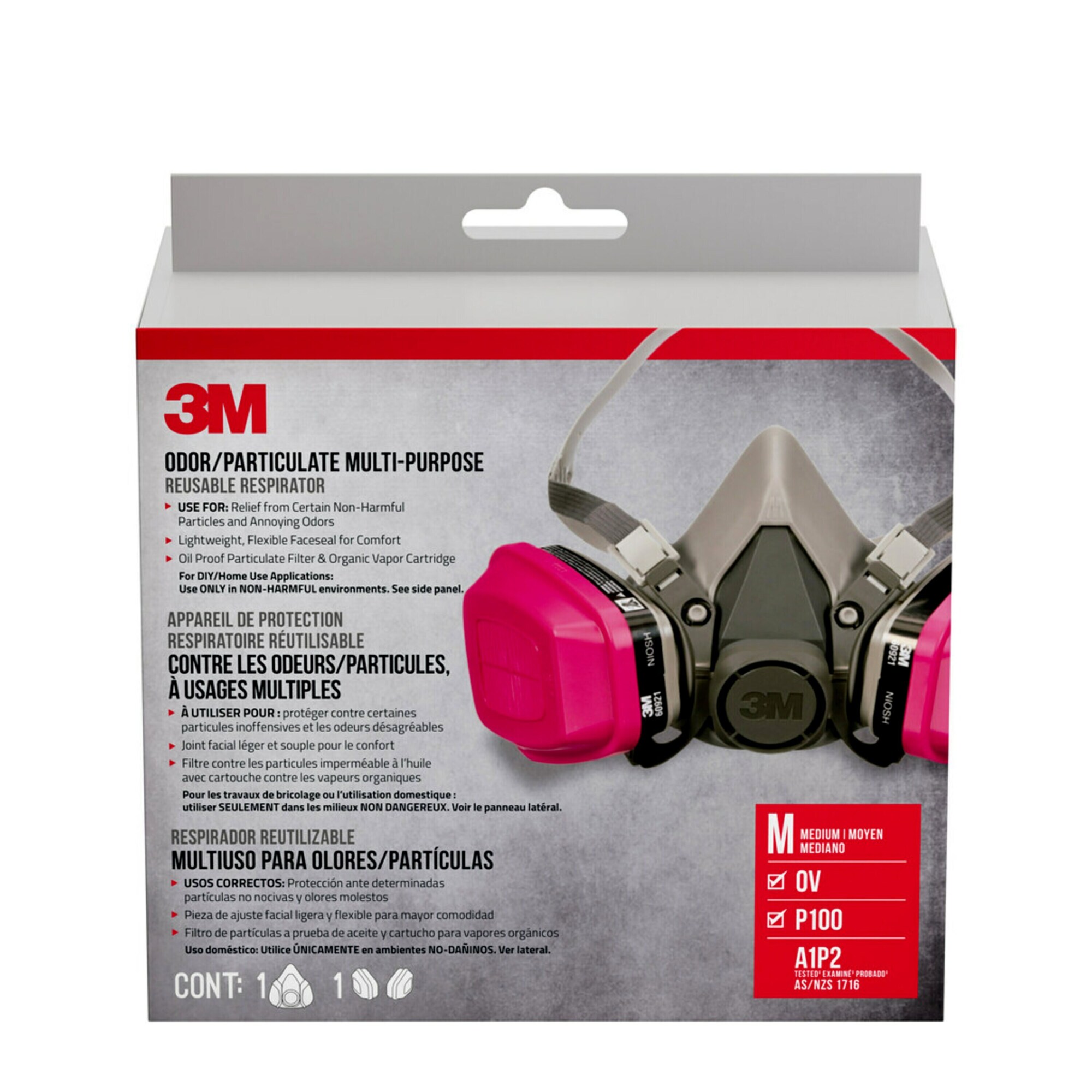 3M Paint and Pesticide Respirator - N95, NIOSH Approved, Model# 65021HA1A